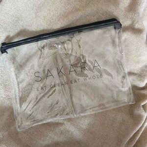 Sakara clear zipper pouch